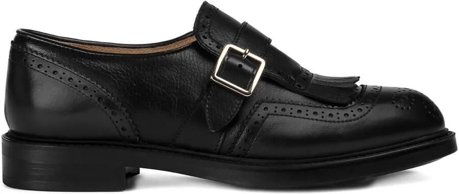 Doucal's Derby schoenen met franje en enkele gesp Zwart