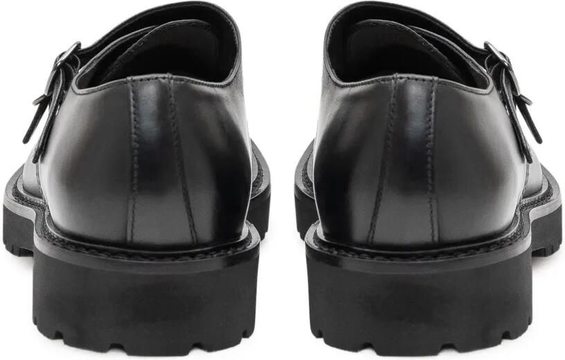 Doucal's double-buckle leather monk shoes Zwart - Foto 2