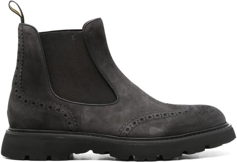 Doucal's Enkellaarzen met brogue afwerking Grijs