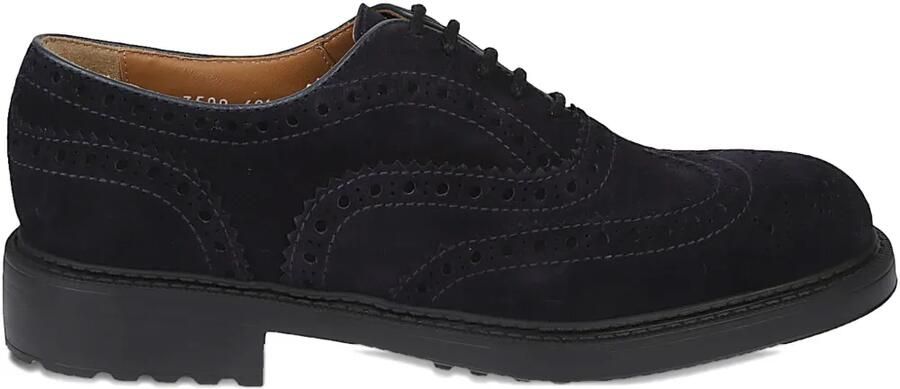 Doucal's Geperforeerde suède derby schoenen Blauw