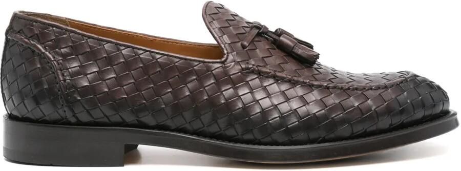 Doucal's Geweven leren loafers Bruin