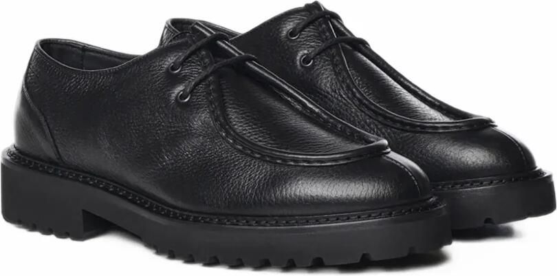 Doucal's grain-leather lace-up shoes Zwart - Foto 3