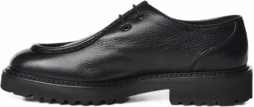 Doucal's grain-leather lace-up shoes Zwart - Foto 4