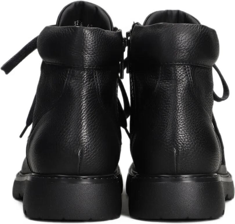 Doucal's grained leather lace-up boots Zwart - Foto 2
