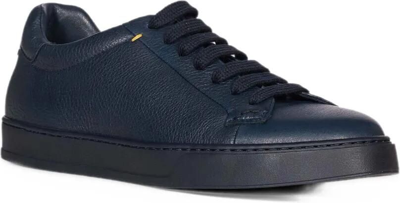 Doucal's grained-leather louw-top sneakers Blauw - Foto 2