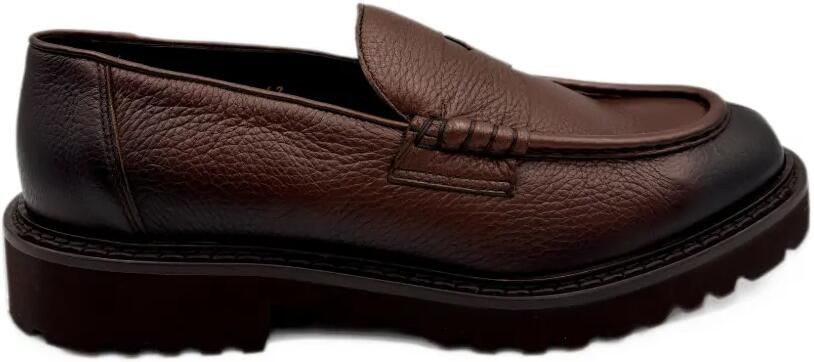 Doucal's grained round-toe loafers Bruin