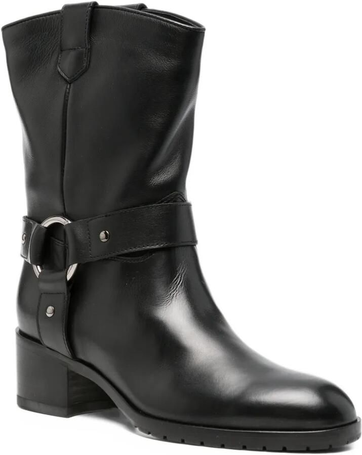 Doucal's harness-detail leather boots Zwart - Foto 2