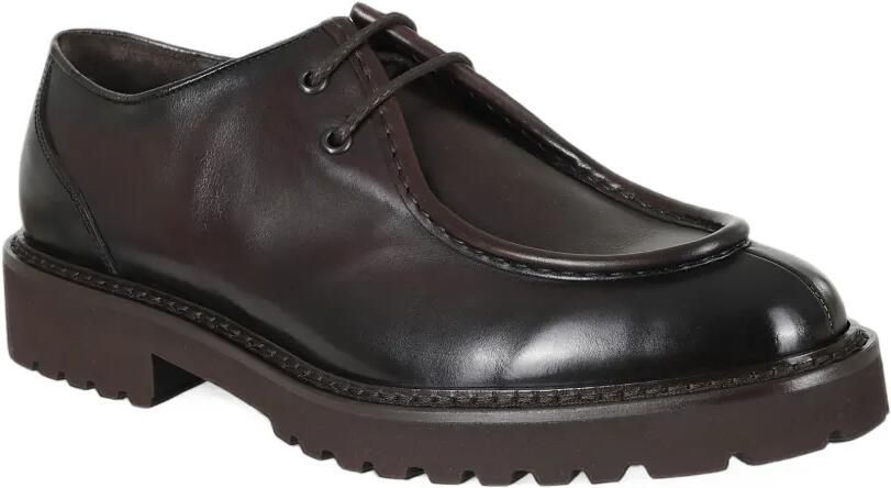 Doucal's Kalfsleren derby schoenen met chunky zool Bruin - Foto 2