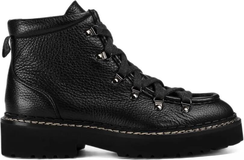 Doucal's lace-up deerskin ankle boots Zwart