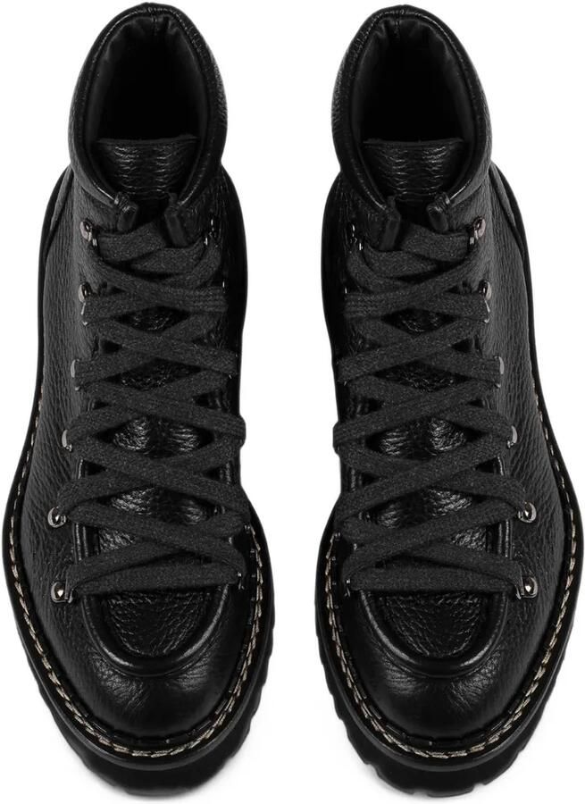 Doucal's lace-up deerskin ankle boots Zwart - Foto 2