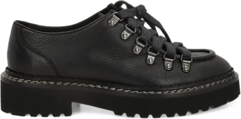 Doucal's Derby veterschoenen van leer met textuur Zwart