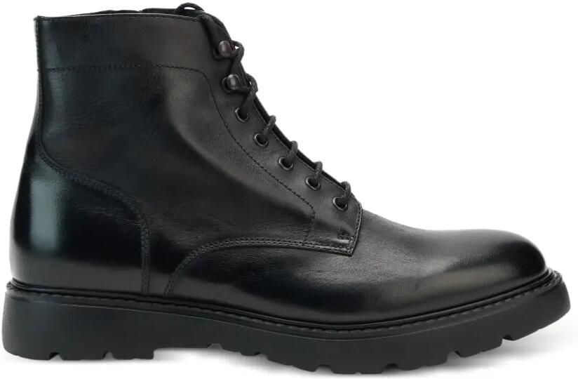 Doucal's lace-up leather ankle boots Zwart