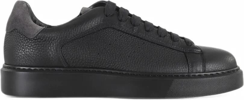 Doucal's lace-up leather sneakers Zwart