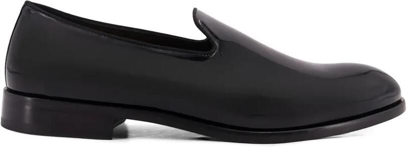 Doucal's Lakleren loafers met logo Zwart