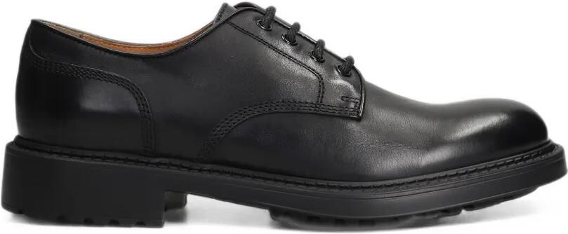 Doucal's leather lace-up shoes Zwart
