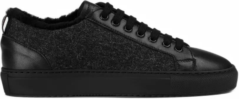 Doucal's leather low-top sneakers Zwart