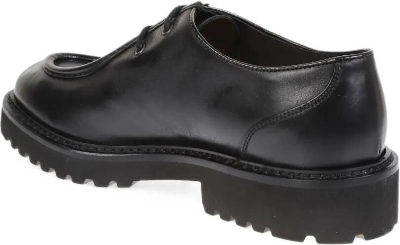 Doucal's leather lug-sole lace-up shoes Zwart - Foto 2