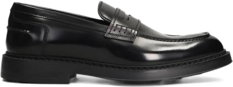 Doucal's leather penny loafers Zwart