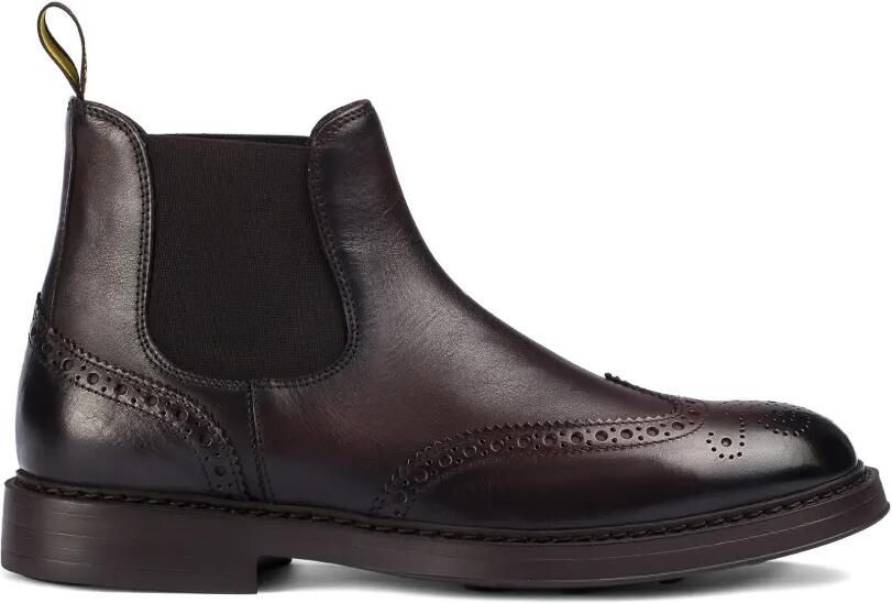 Doucal's Leren Chelsea-laarzen met broguedetails Rood