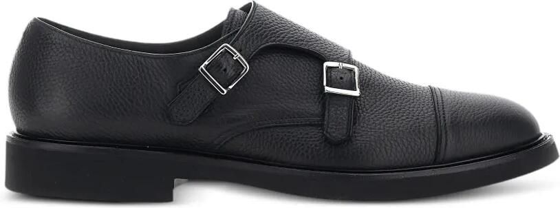 Doucal's Leren gespschoenen met dubbele bandjes Zwart