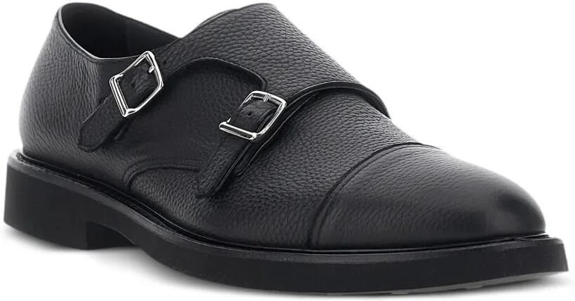 Doucal's Leren gespschoenen met dubbele bandjes Zwart - Foto 2