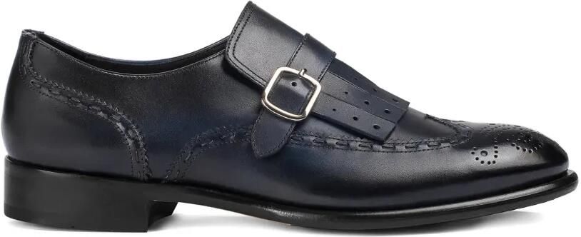 Doucal's Leren gespschoenen met franje Blauw