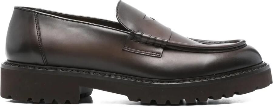 Doucal's Leren loafers Bruin