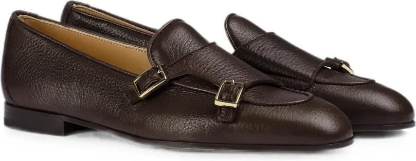 Doucal's Leren loafers met dubbele gesp Bruin - Foto 3