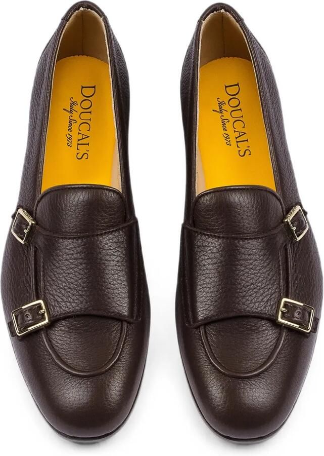 Doucal's Leren loafers met dubbele gesp Bruin - Foto 2