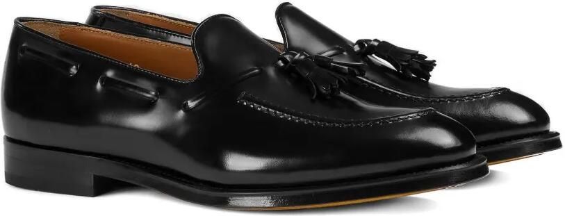 Doucal's Leren loafers met kwastje Zwart