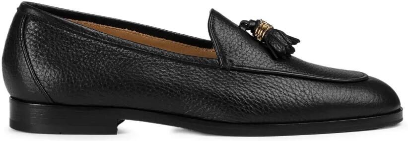 Doucal's Leren loafers met kwastje Zwart