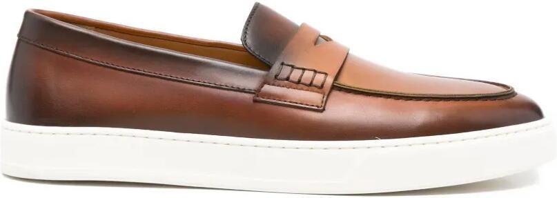 Doucal's Leren loafers met vlakken Bruin