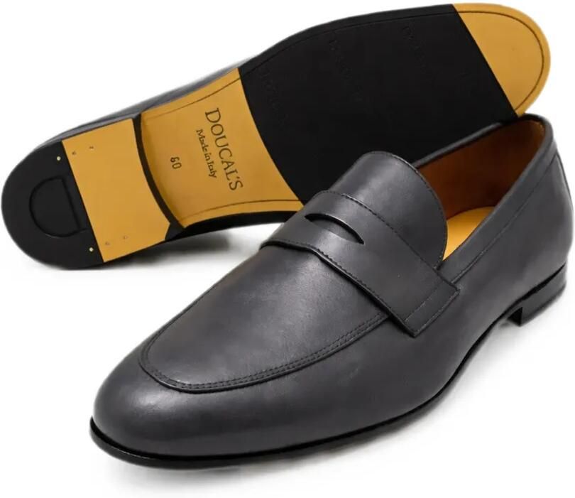 Doucal's Leren penny loafers Blauw - Foto 2
