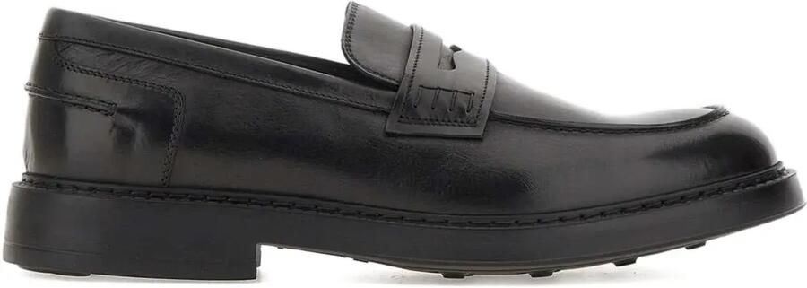 Doucal's Leren penny loafers Zwart