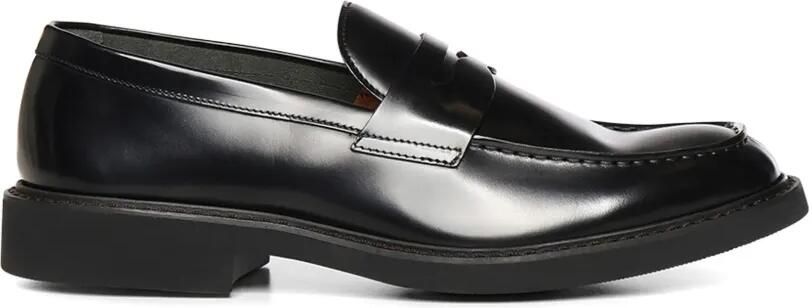 Doucal's Leren penny loafers Zwart