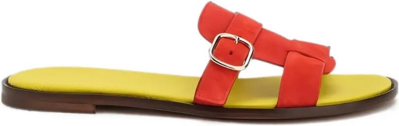 Doucal's Leren sandalen met gesp Rood