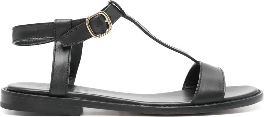 Doucal's Leren sandalen met gesp Zwart
