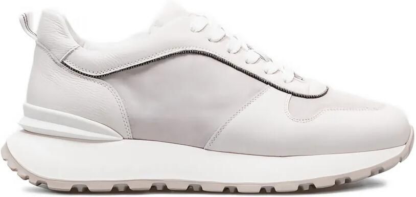 Doucal's Leren sneakers met vlakken Wit