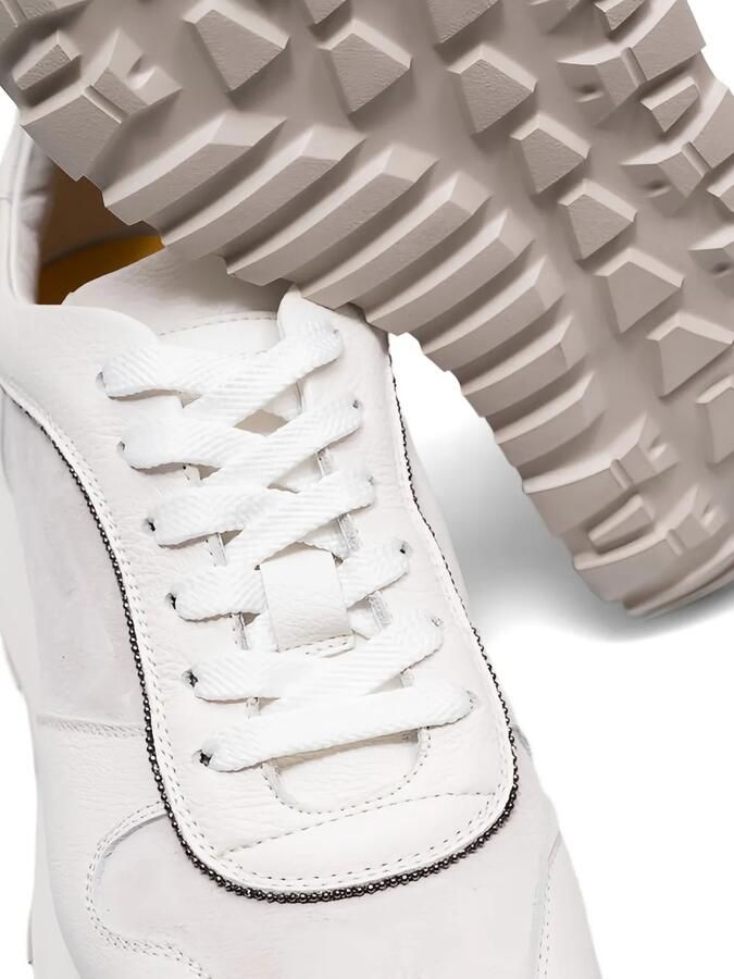 Doucal's Leren sneakers met vlakken Wit - Foto 3