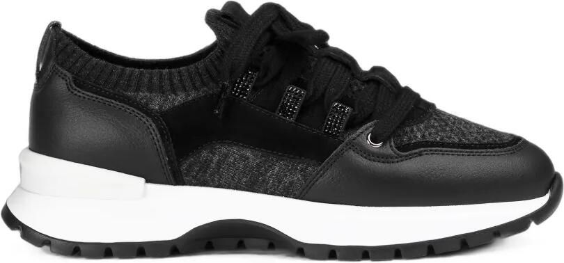 Doucal's Leren sneakers met vlakken Zwart