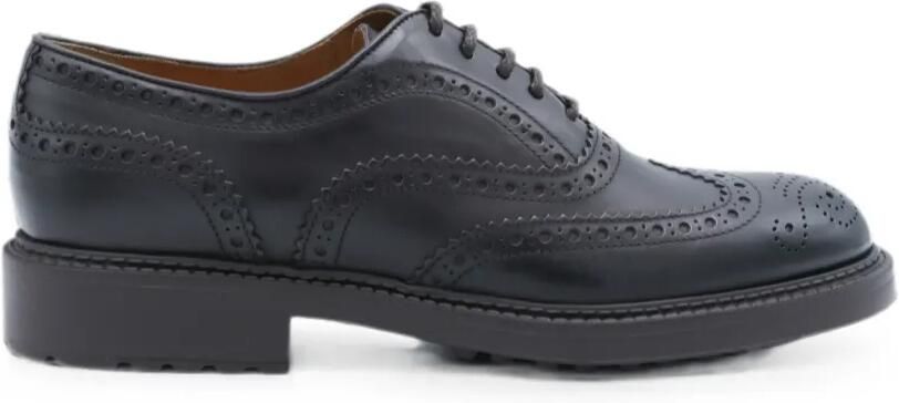 Doucal's Leren veterschoenen met brogue-detail Zwart