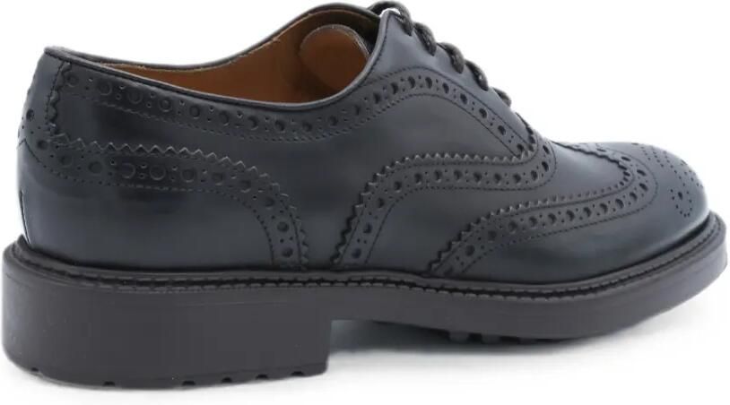 Doucal's Leren veterschoenen met brogue-detail Zwart - Foto 3