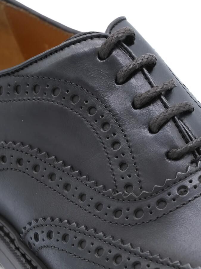 Doucal's Leren veterschoenen met brogue-detail Zwart - Foto 2