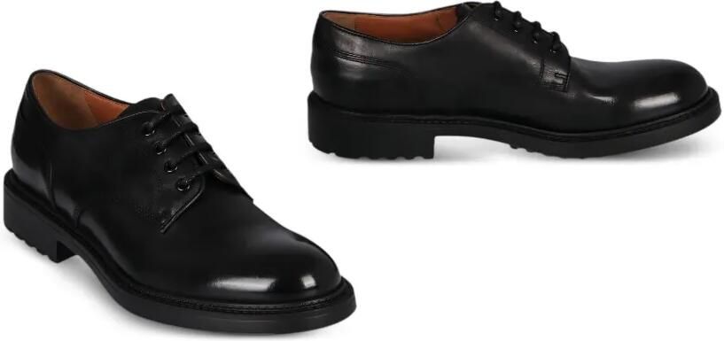 Doucal's Leren veterschoenen met ronde neus Zwart - Foto 3