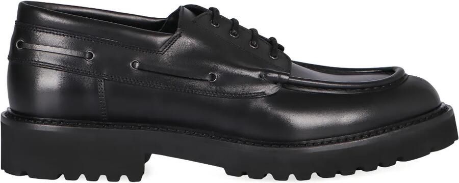 Doucal's Leren veterschoenen Zwart