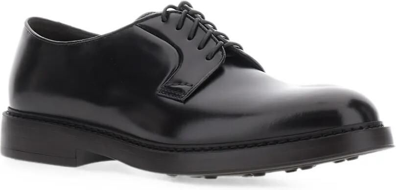 Doucal's Leren veterschoenen Zwart