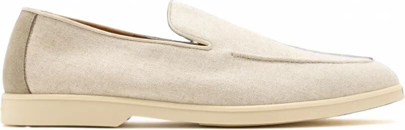 Doucal's Linnen slip-on loafers Wit