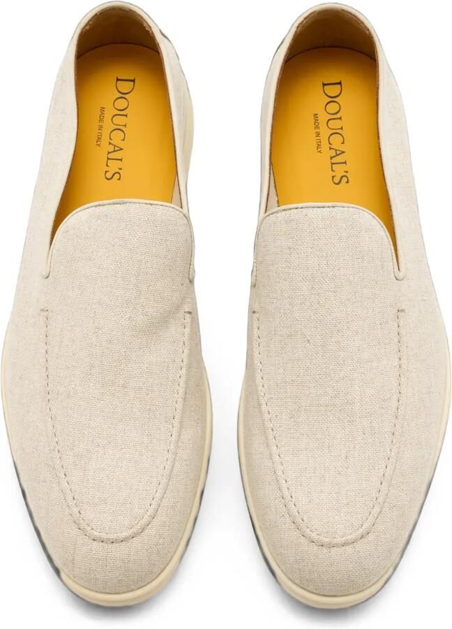 Doucal's Linnen slip-on loafers Wit - Foto 3
