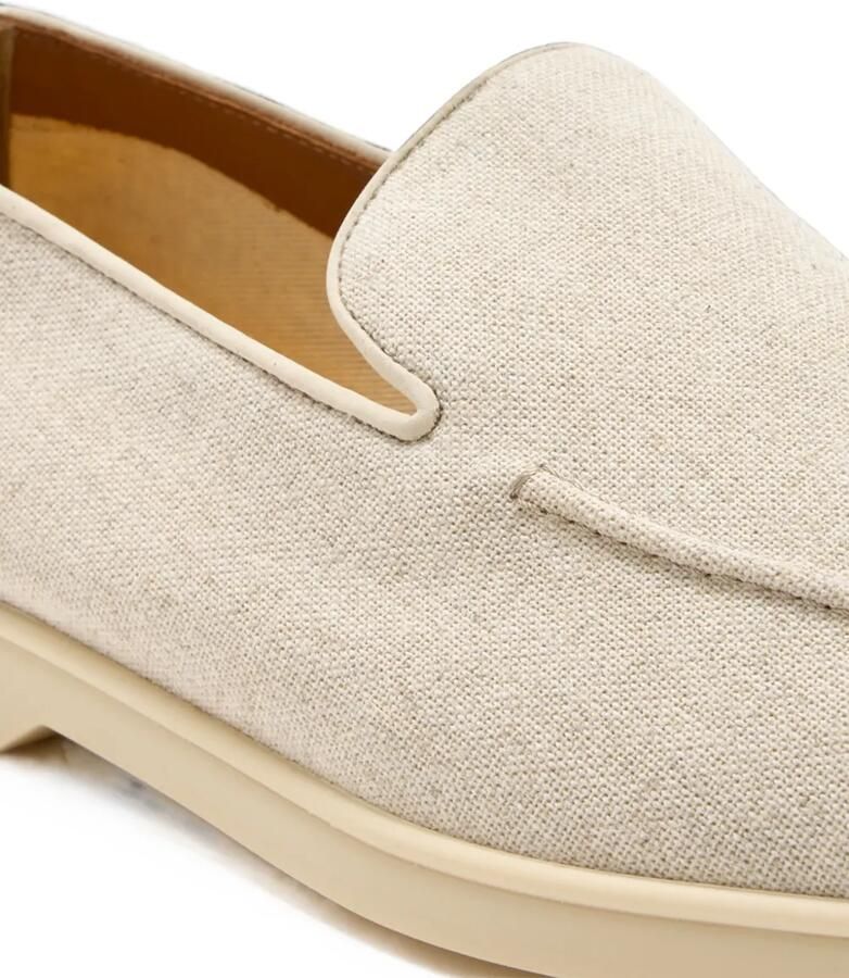 Doucal's Linnen slip-on loafers Wit - Foto 2