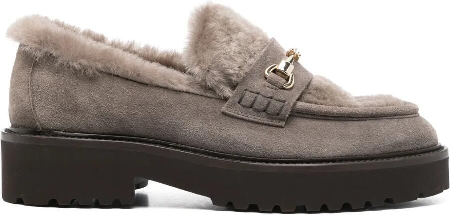 Doucal's Loafers met horsebitdetail Grijs